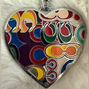 COACH POPPY POP C HEART BAG CHARM